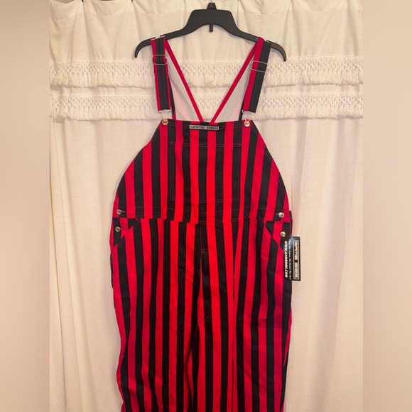 NWT University of Georgia Striped Game Bibs Overalls - Picture 2 of 10